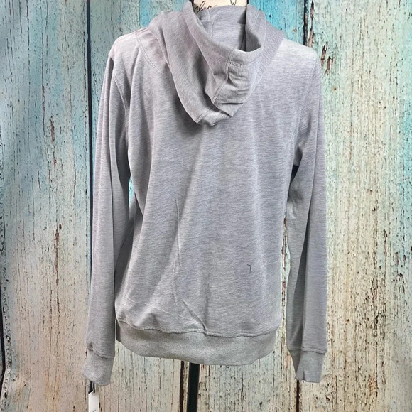 CALVIN KLEIN NWT Heather Granite Grey Velour Logo Zip Hoodie - Picture 10 of 13